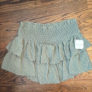 Altar’d State Green Ruffled Skirt - Large